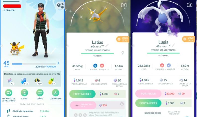 CONTA POKEMON GO LEVEL 45 | 32 LENDARIO | 26 BRILHANTE |