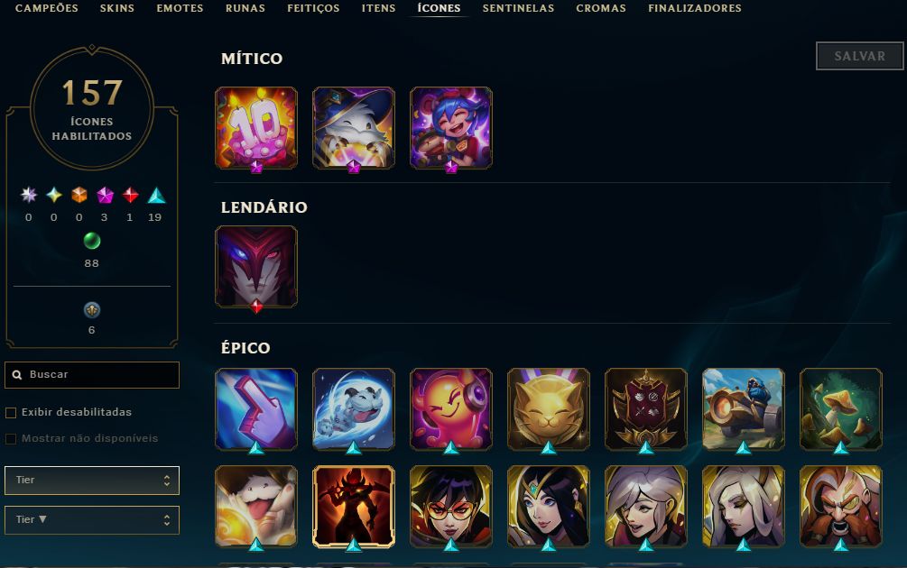 Conta LoL 51 Skins, Prata. Ultimate e Lendárias