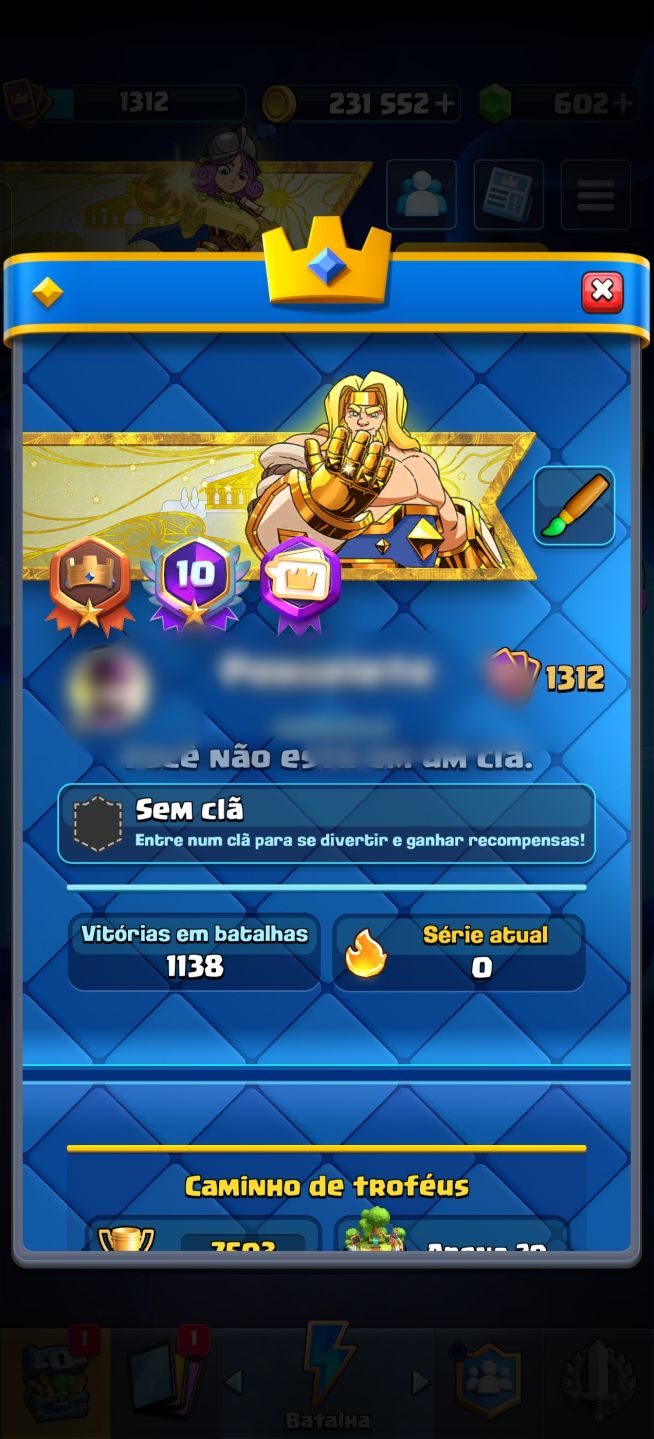 Conta de Clash Royale com 10 anos!!!! 10 aninhos, antiga dms