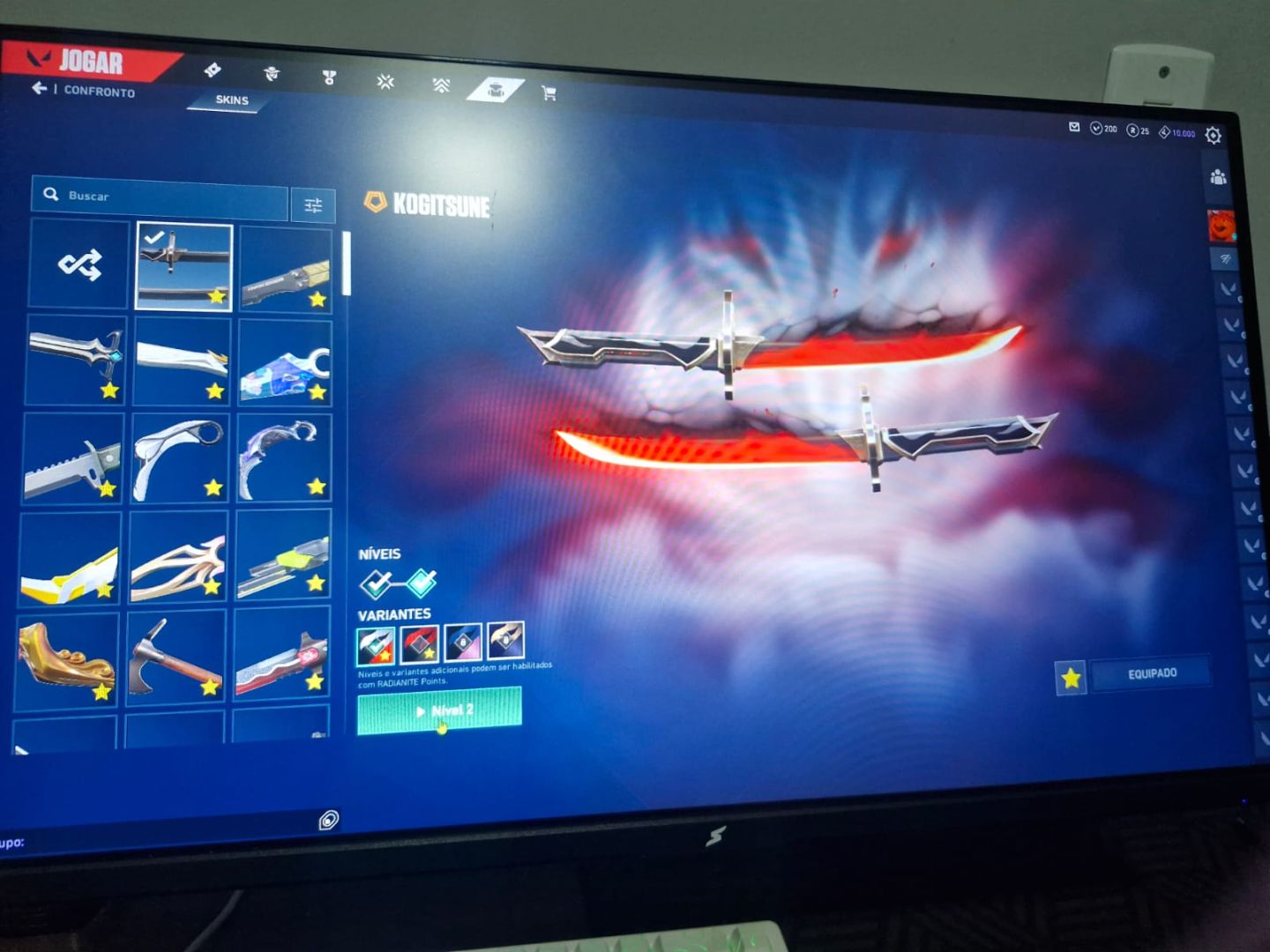 VALORANT RARA | VCT LOCK//IN | KOGITSUNE | KURONAMI | 15 FACAS (3 anos de conta)