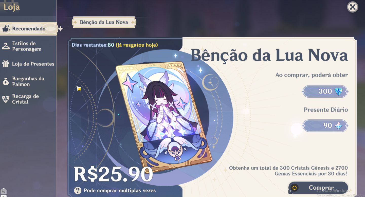 Conta Top Genshin Impact