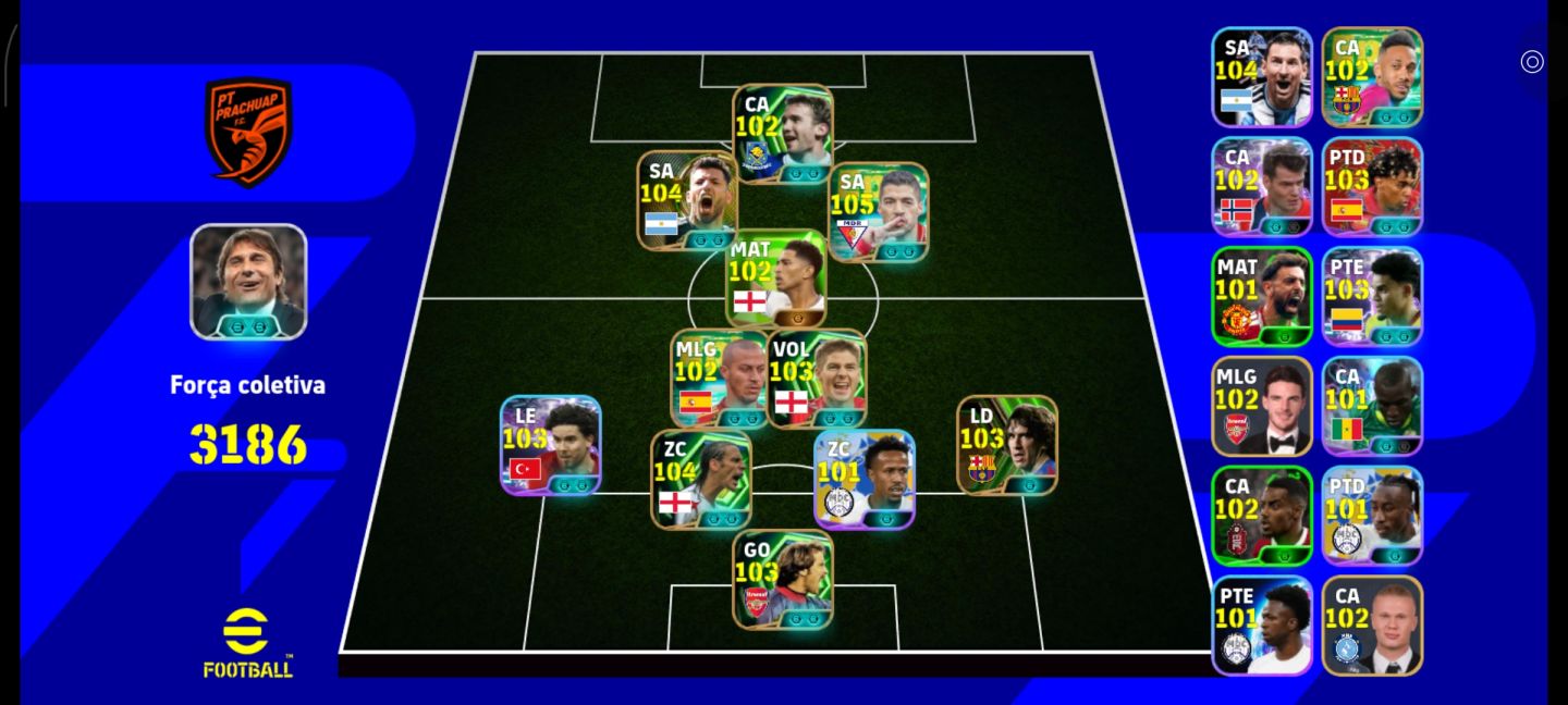 CONTA eFOOTBALL | FORÇA 3186 LENDAS E JOGADORES TOP! CONTE INCLUSO!