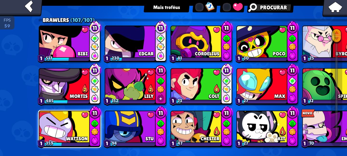 Conta de bralw stars com 49k de troféus, "brinde" Clash royale