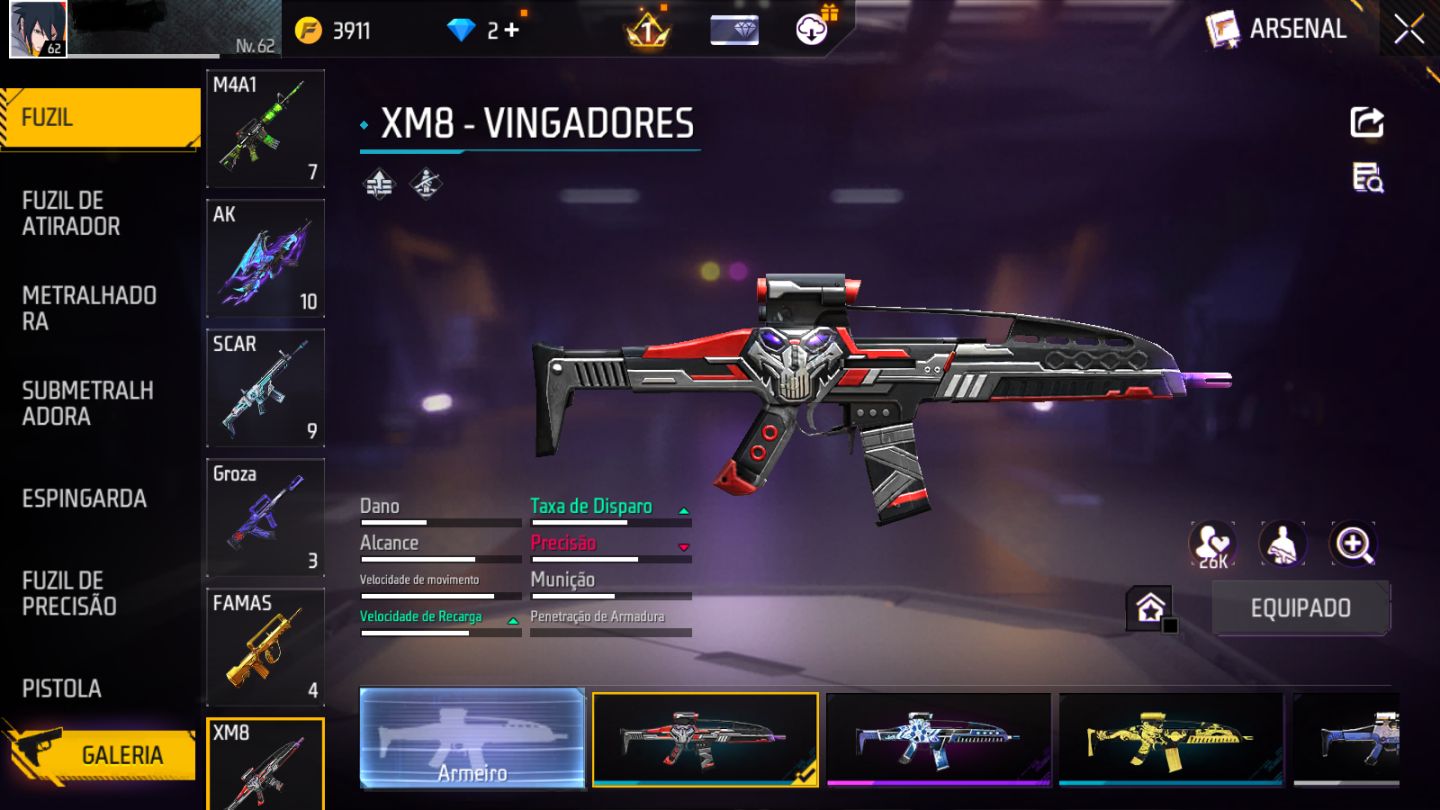 PRIME 5 | UMP E XM8 ATT 1X VEL | 2 ARMAS EVOLUTIVAS | 2 PUNHOS | ANGELICAIS