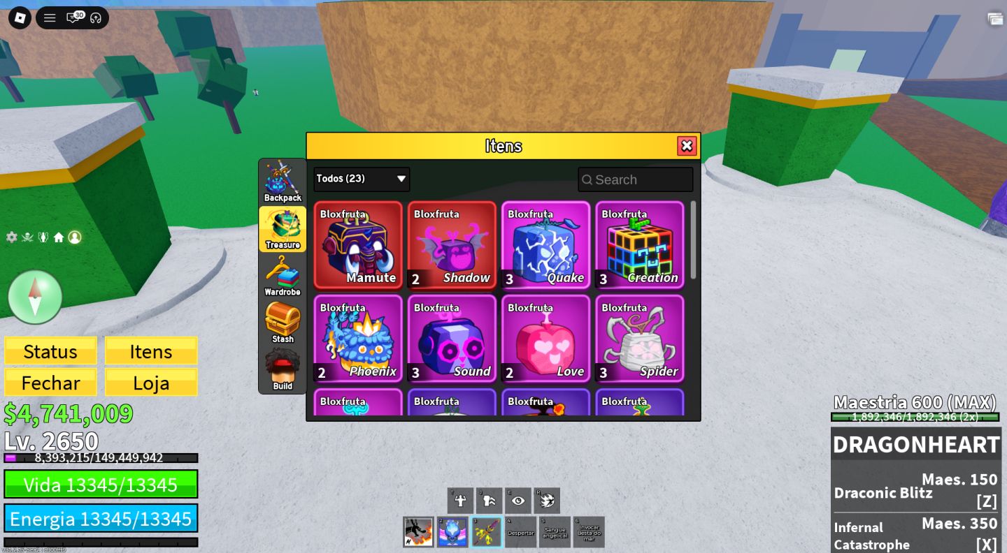 Conta roblox blox fruits atualmente gás lvl Max e com 96 robux