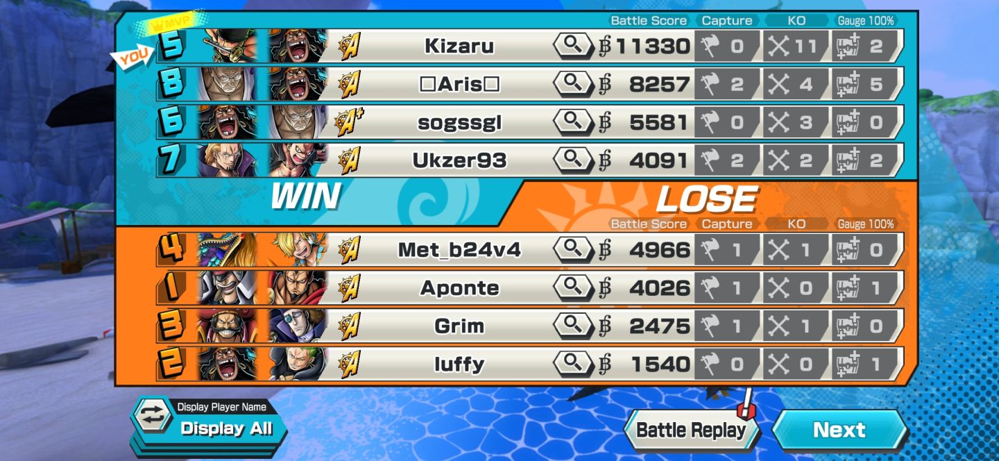 Conta de OPBR| com Zoro/sanji e Nova Ex BONNEY +5 Ex