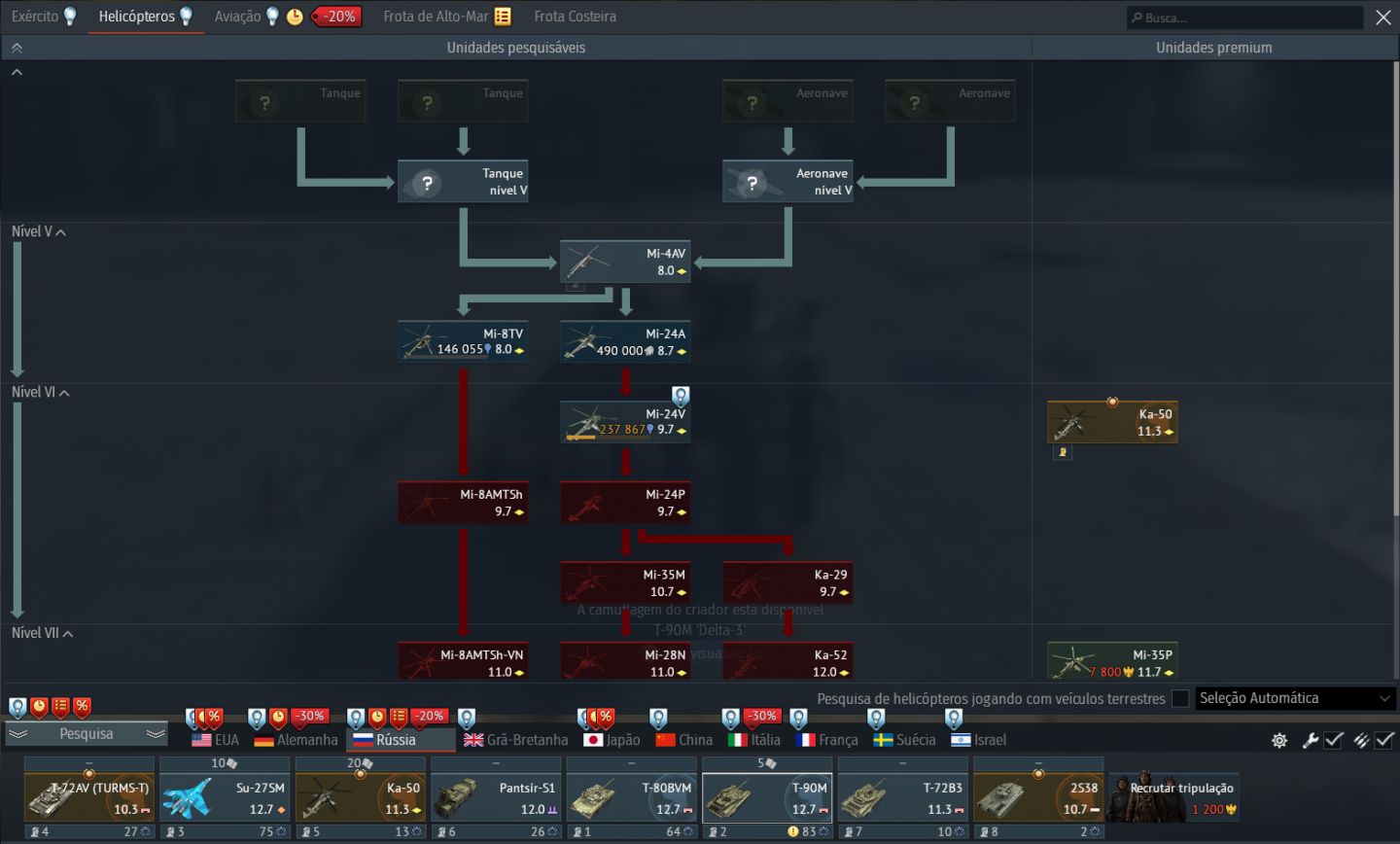 1 x Conta WarThunder com Alemanha/Russia FULL TOP TIER