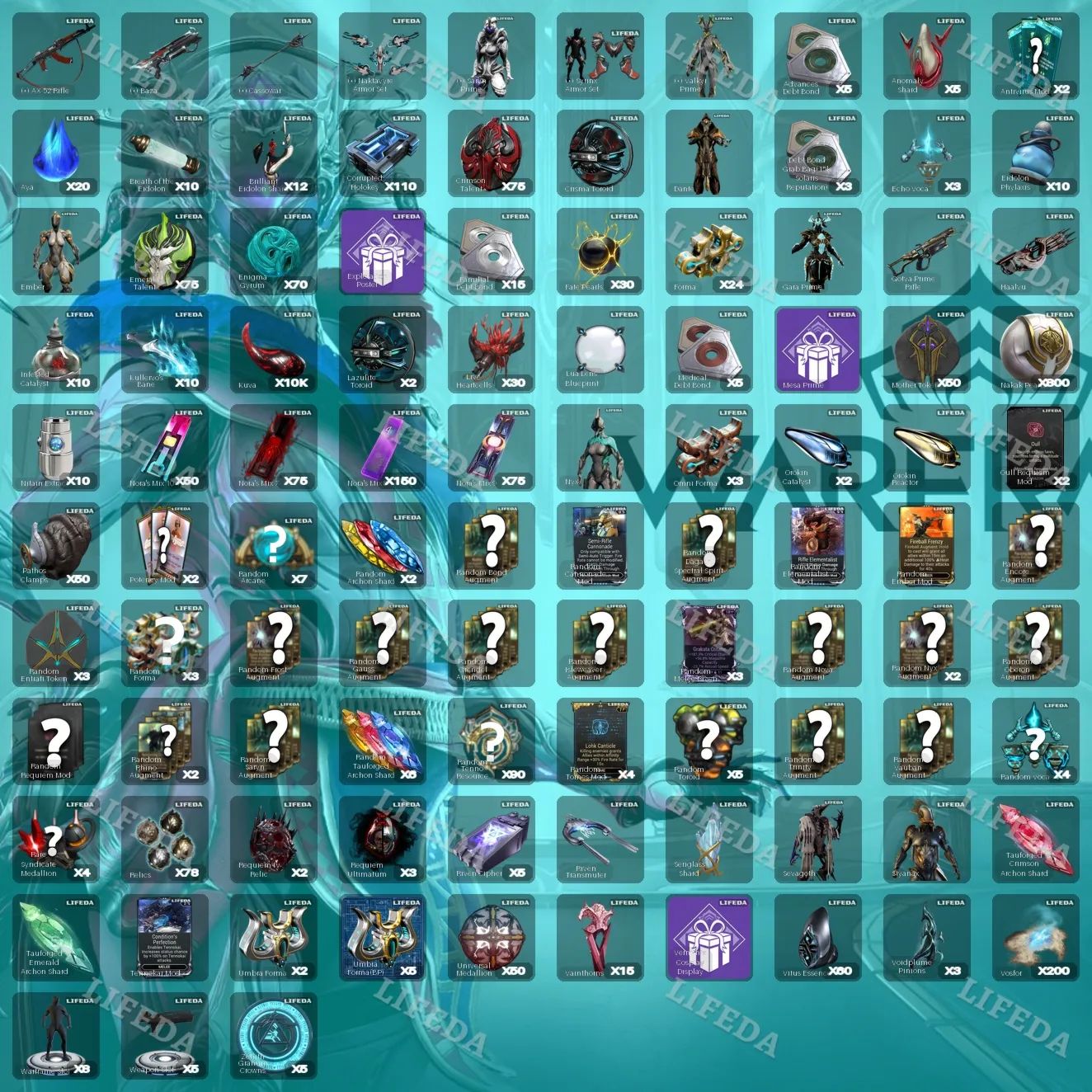WARFRAME TWITCH DROPS / ITEMS/CREDITOS/SLOTS/RECURSOS [ENTREGA RAPIDA]