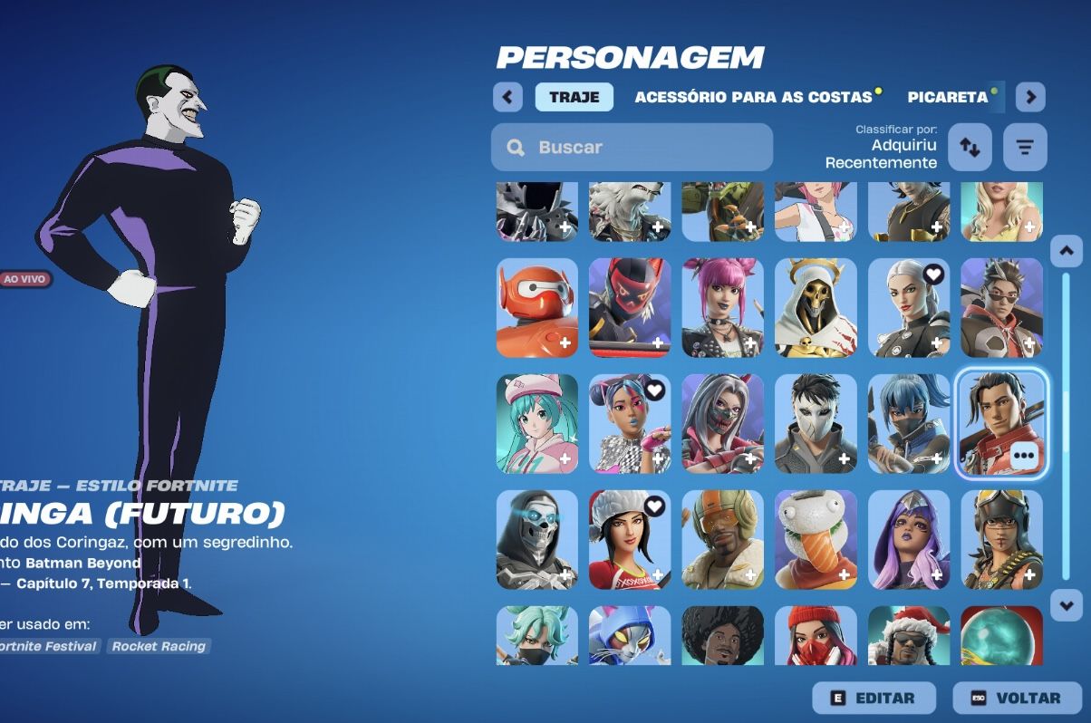 CONTA FORTNITE CAPÍTULO 5 TEMPORADA 2 260 SKIN