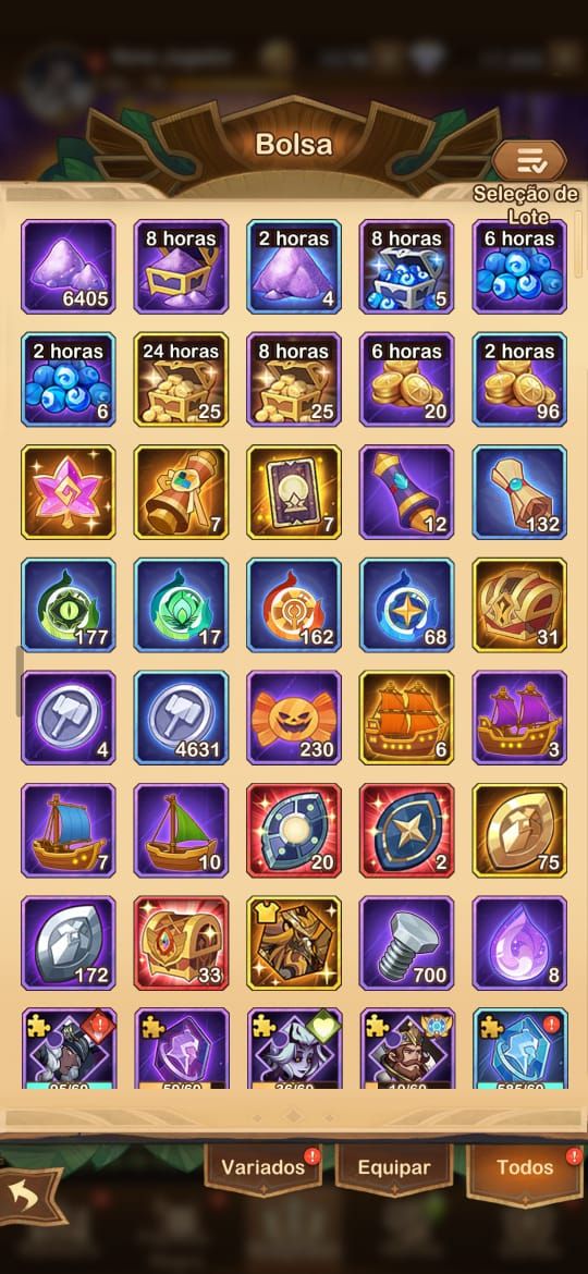 CONTA AFK ARENA/17K+ DIAMANTES/KAFKA HIBINO/ROWAN/PALMER/MEDUSA COM SI LIBERADO