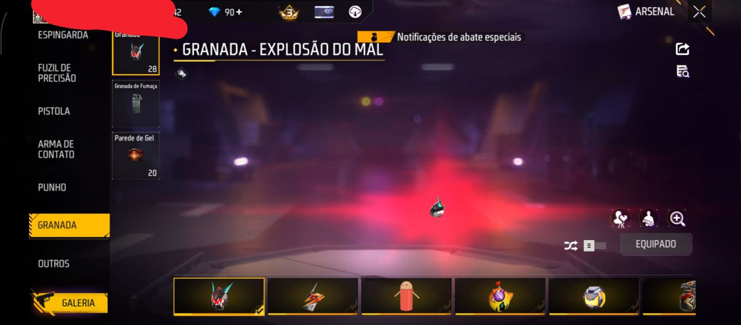 Conta de free fire de 2020 com várias skin de armas é roupas