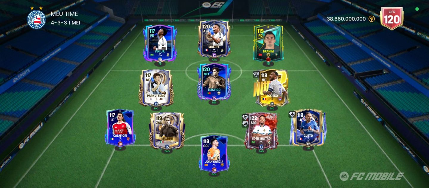FC Mobile GER 120 | 40 Bilhões Coins | Hagi 122, Militão 124, Mbappé