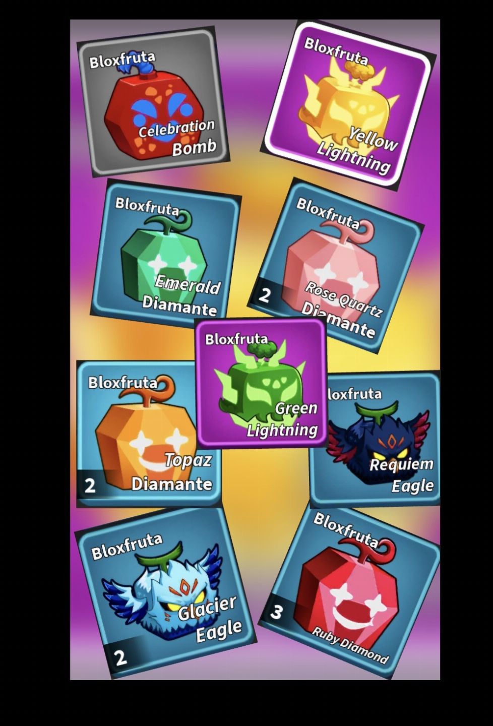 Blox Fruits - SKINS DE FRUTAS - MELHOR PREÇO PRA VOCÊ.