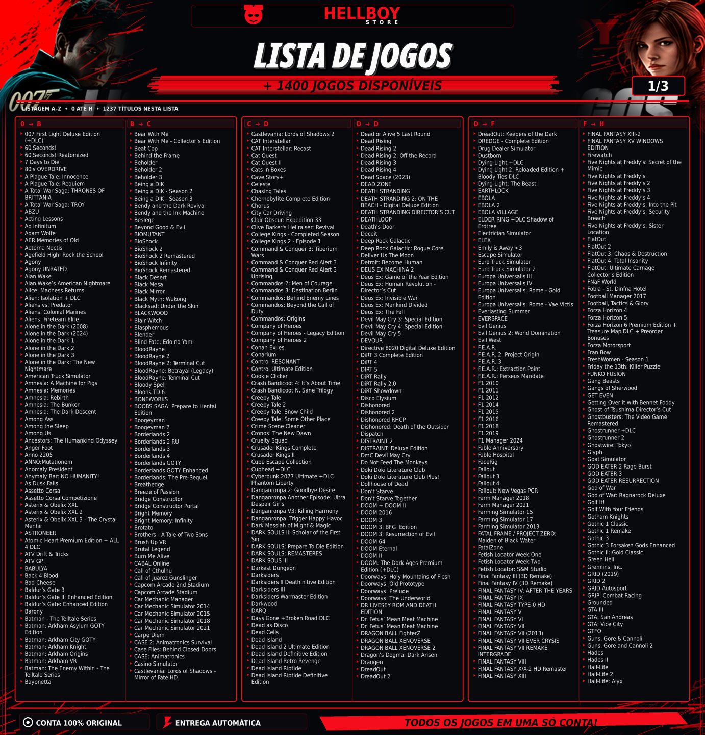 [JOGOS STEAM] COMBO ALL GAMES, JOGOS OFFLINE LANÇAMENTOS [ENTREGA AUTOMÁTICA]