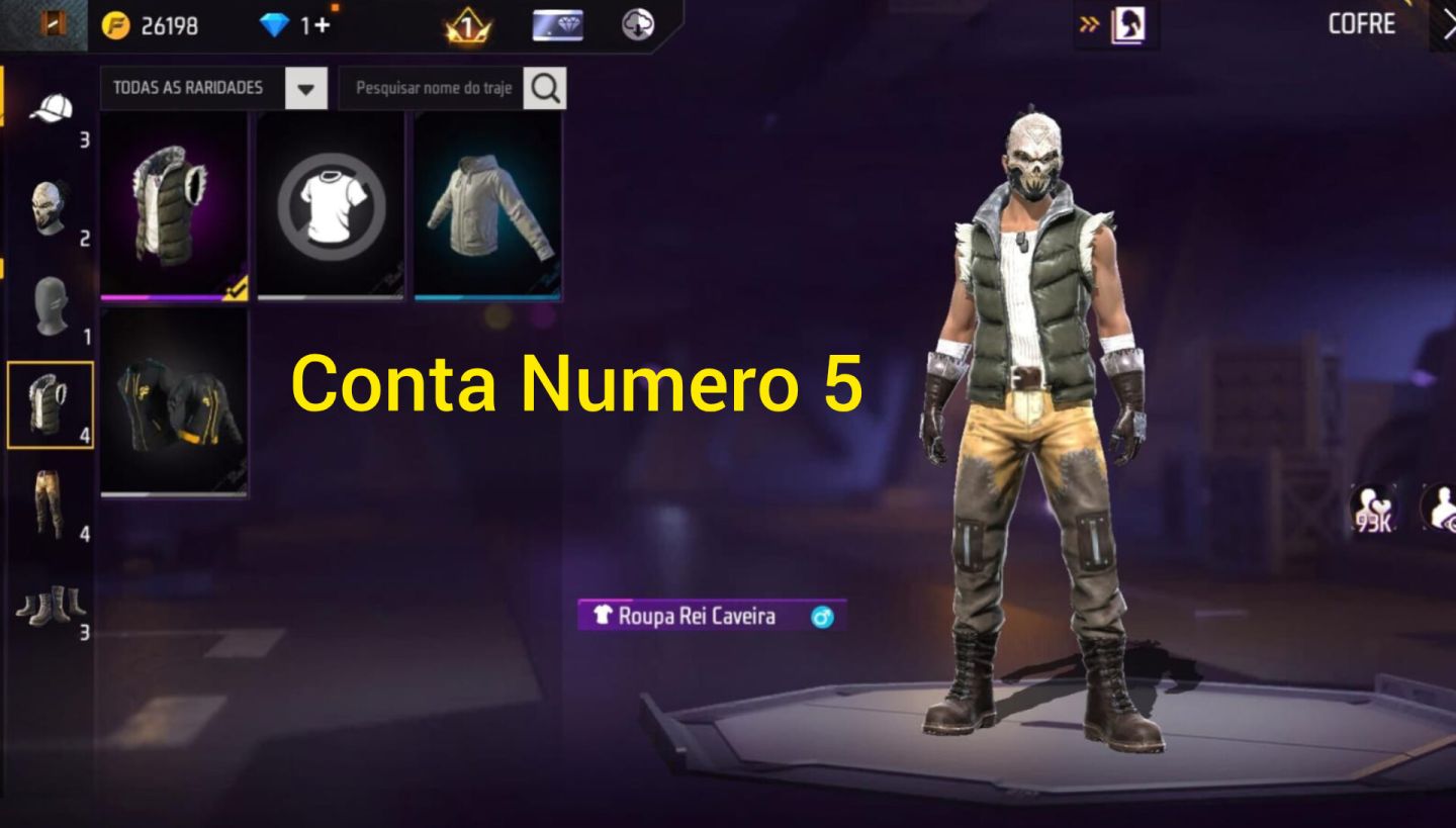 DIVERSAS CONTAS DE FREE FIRE, GEMADA BÁSICA E ETC... LÉIA A DESCRIÇÃO POR FAVOR