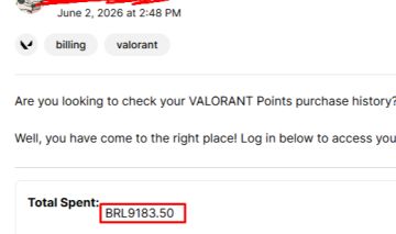 CONTA VALORANT - R$9.183,50 GASTOS EM SKINS