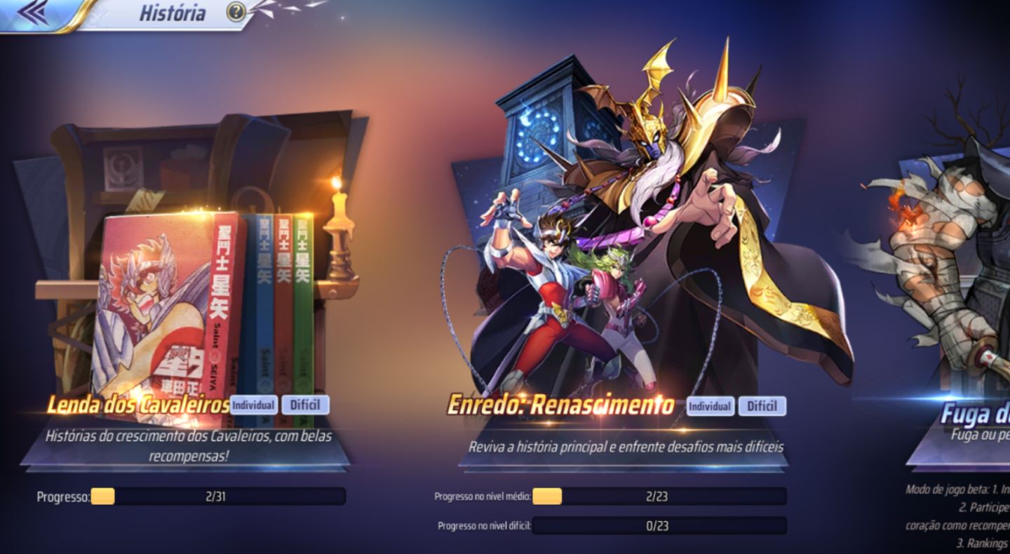 Conta Saint Seiya Awakening sv 142 lv 37 78 gemas, 12 livros azuis, Dégel e mais
