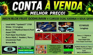 Blox Fruit Account GODHUMAN+CURSED DUAL KATANA+SOUL GUITAR [Level MAX]