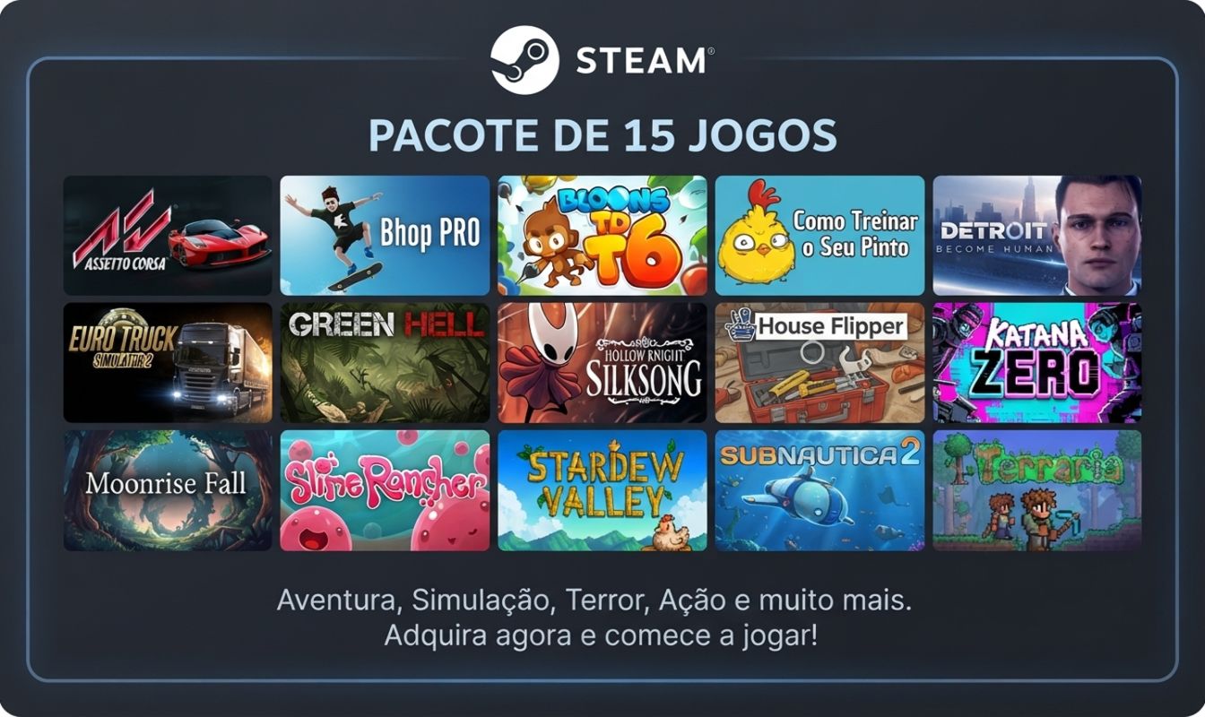Conta Steam jogos offlines( tem uma boa quantia de jogos indie)