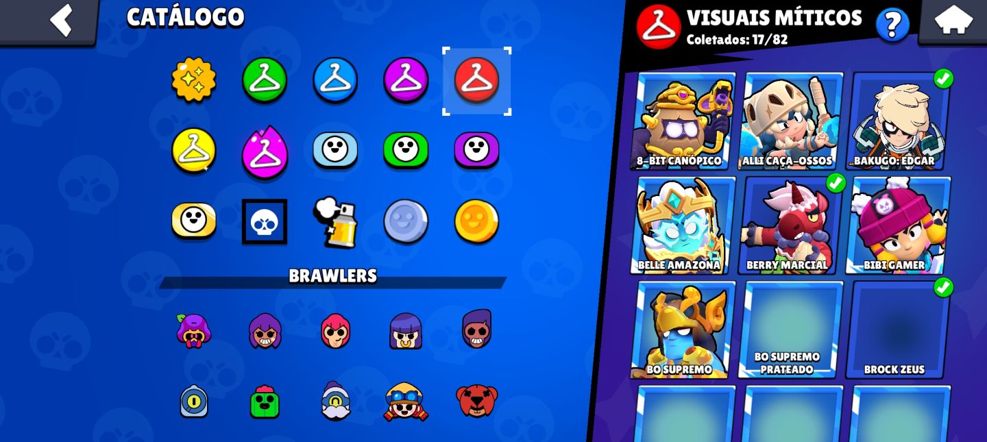 CONTA BRAWL STARS COMPLETA! 66K !VÁRIOS NÍVEL 11!! CONTA DE 2022! ! MUITAS SKINS
