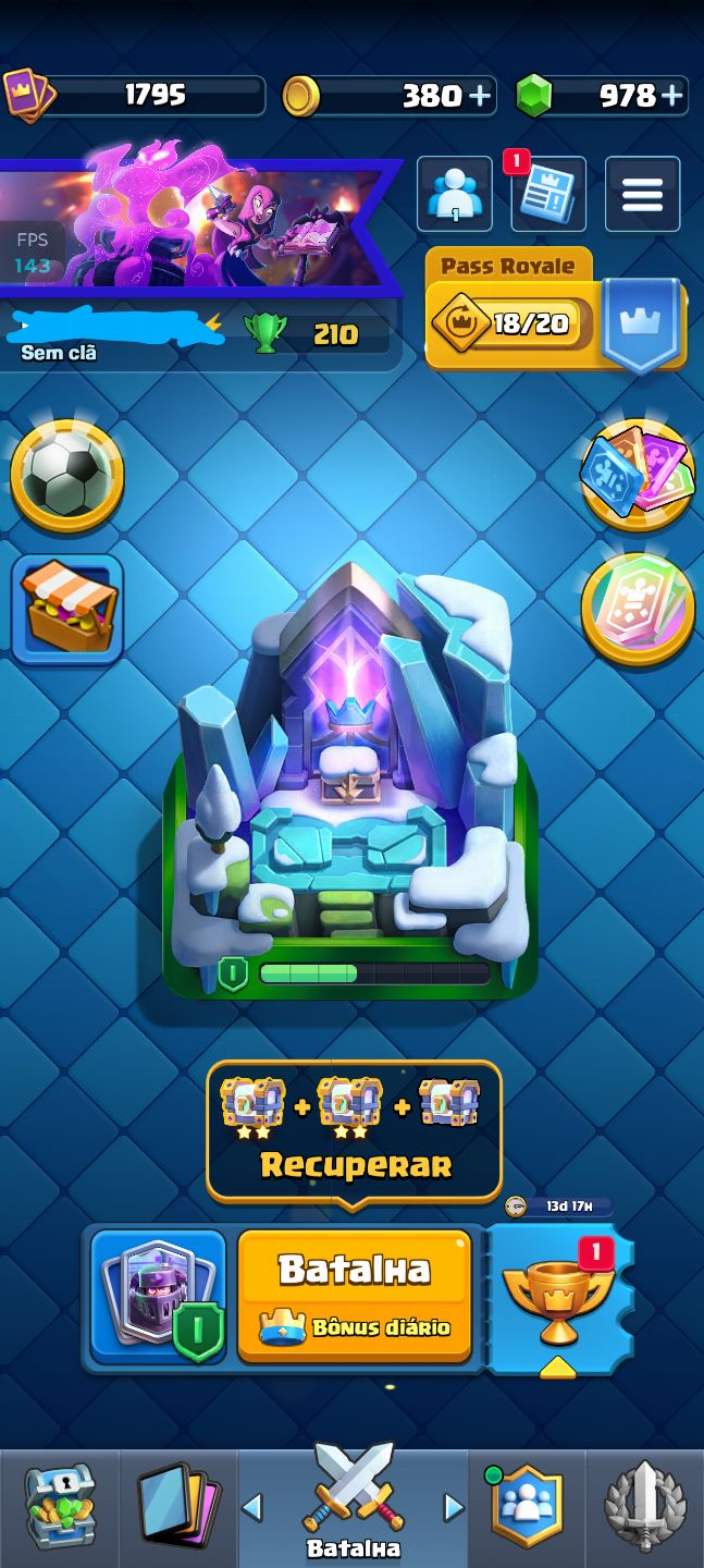 Conta Clash Royale level máximo