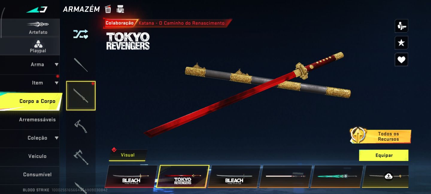 Conta blood strike:contém skins ultra rara