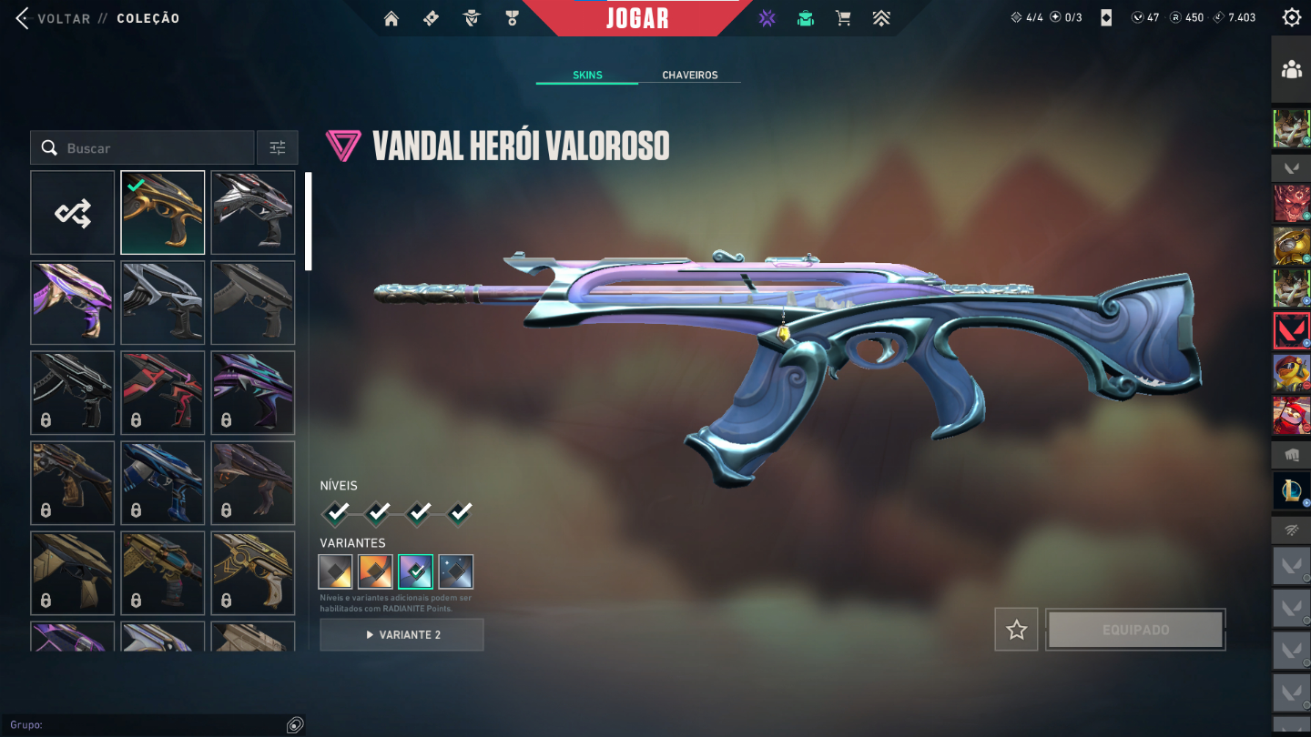 Conta valorant barata mais de 700 gasto