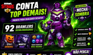 Conta Brawl Stars Avançada | 92 Brawlers | Vários Max | Skins Exclusivas