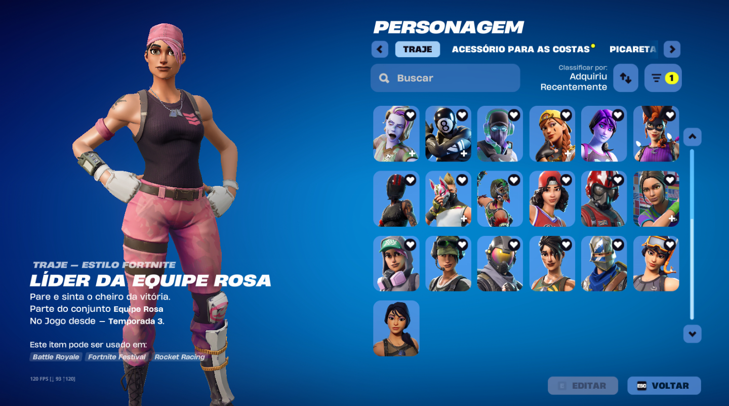 CONTA OG (ITENS DA S1, SEASON 2, STW,TWITCH PACKS) PREÇO BAIXO PRA SAIR LOG0