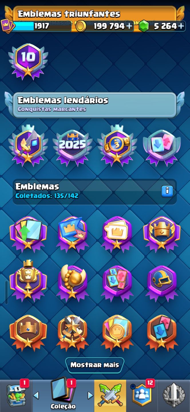 CONTA 2 EM 1! CLASH ROYALE FULL EVOSMÁXIMO+CLASH OF CLANSCV11 MAX5500+GEMAS