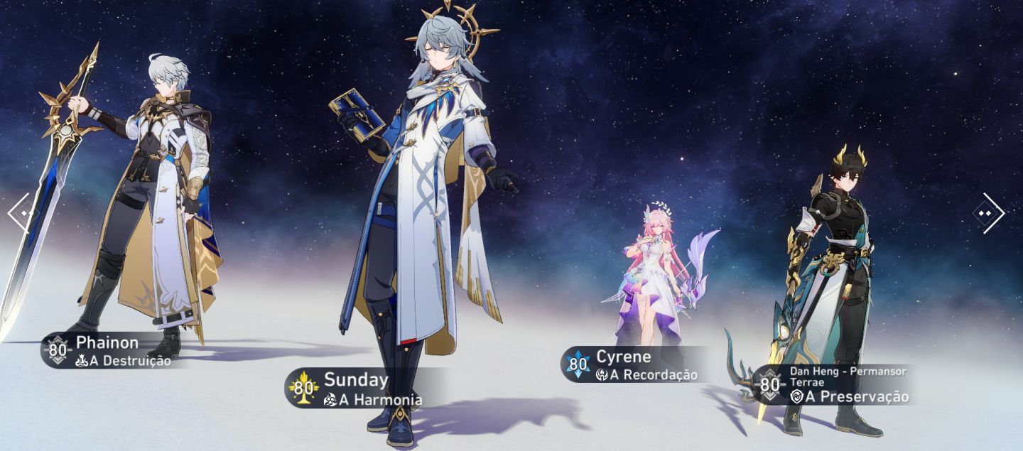 Honkai star rail com personagens limitado