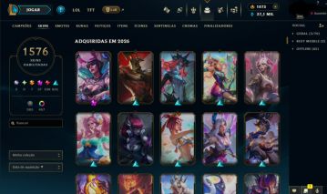 Venda de conta LoL com 1500+ skin