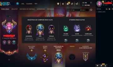CONTA HIGH LEVEL 944 | PLATINA I | 324 SKINS (4 ULTIMATES + 25 MÍTICAS)