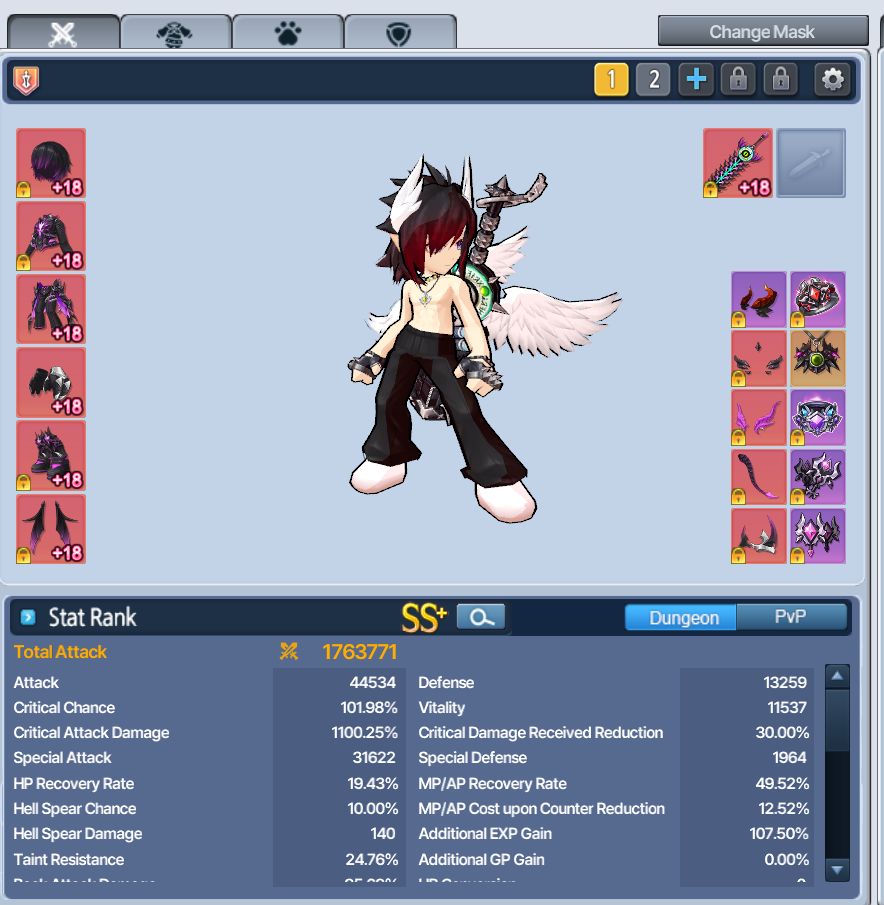 Conta EndGame GrandChase Classic C-Lvl 635 | Média da conta 1KK+