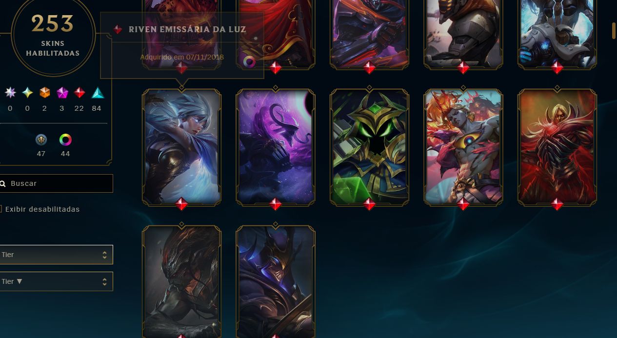 CONTA LOL | 253 SKINS | FULL ACESSO | ÚNICO DONO