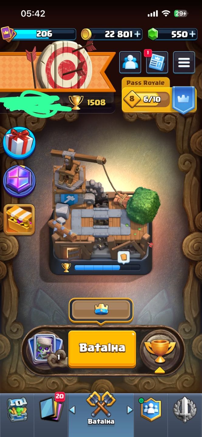 Contas clash royale +11k trofeus +120 cartas +3k gemas