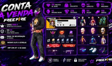 Conta Free Fire Nv. 65 Gemada desde 2018 - itens antigos - Parceria Mclaren