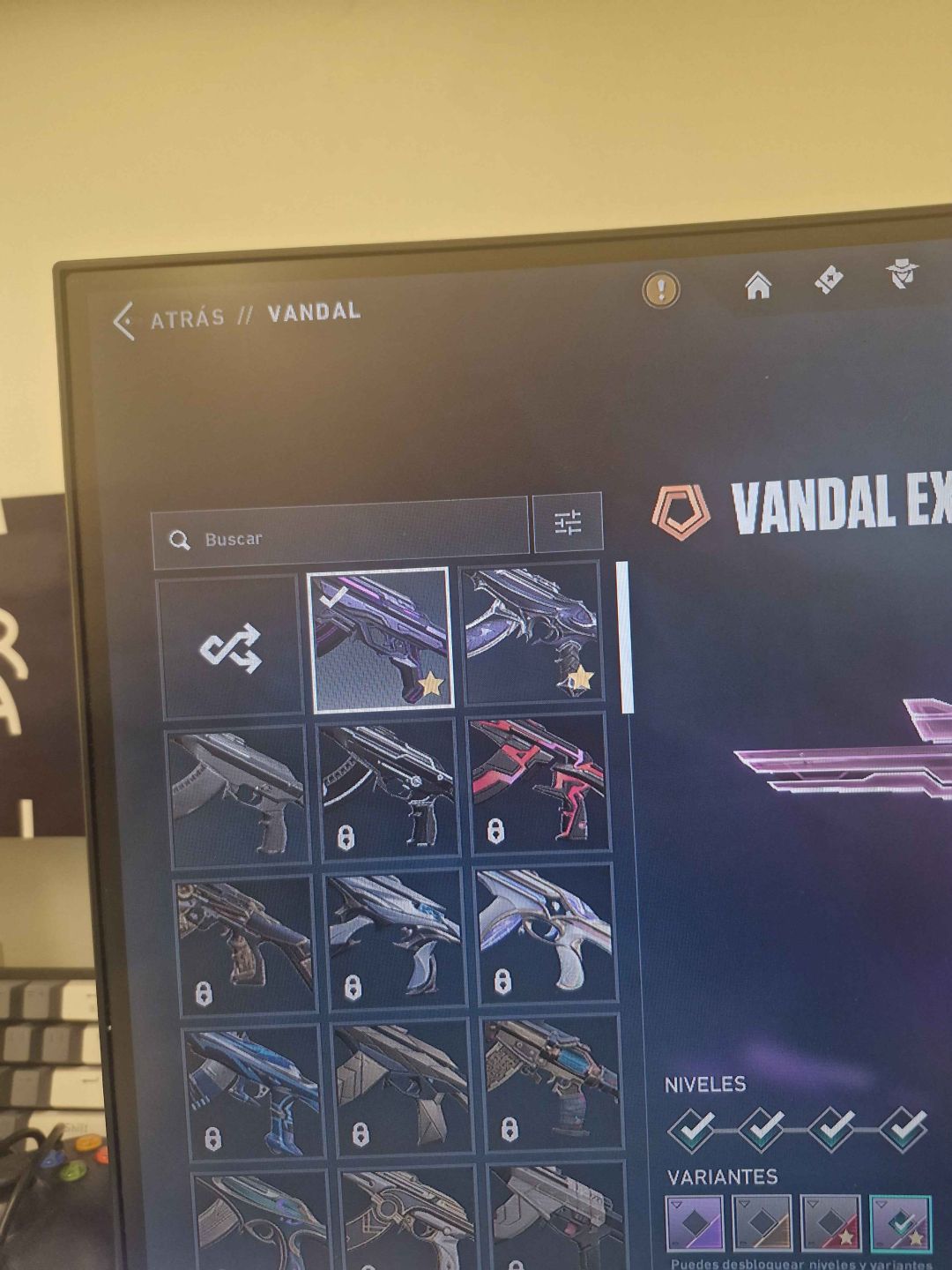 Conta de valorant pea elo ouro 3 com skin de faca, vandal, phantom e spectrre