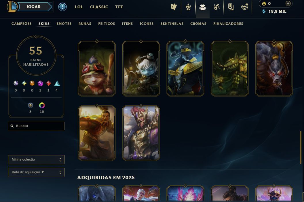 CONTA LEAGUE OF LEGENDS | NÍVEL 89 | VOLIBEAR DRAGÃO DA DUALIDADE PRESTÍGIO
