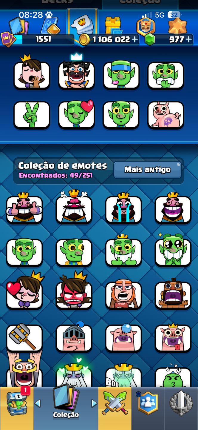 CONTA DE CLASH 9K 500 DE TROFEU NVL 42, TORRE NVL 14. 122/123 CARTAS