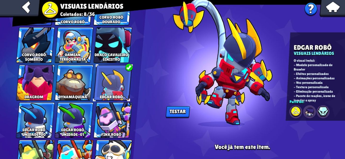 Conta de Brawl Stars INSANA! (2021, full brawlers e skins rarissimas)