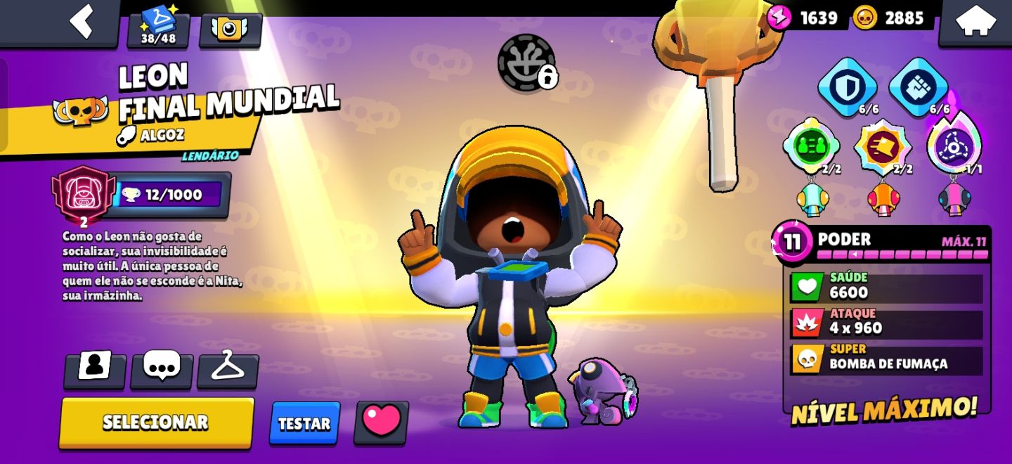 CONTA DE BRAWL STARS COM BRAWLERS LENDARIOS MAX E COM HYPER E SKINS MUITO BOAS!!