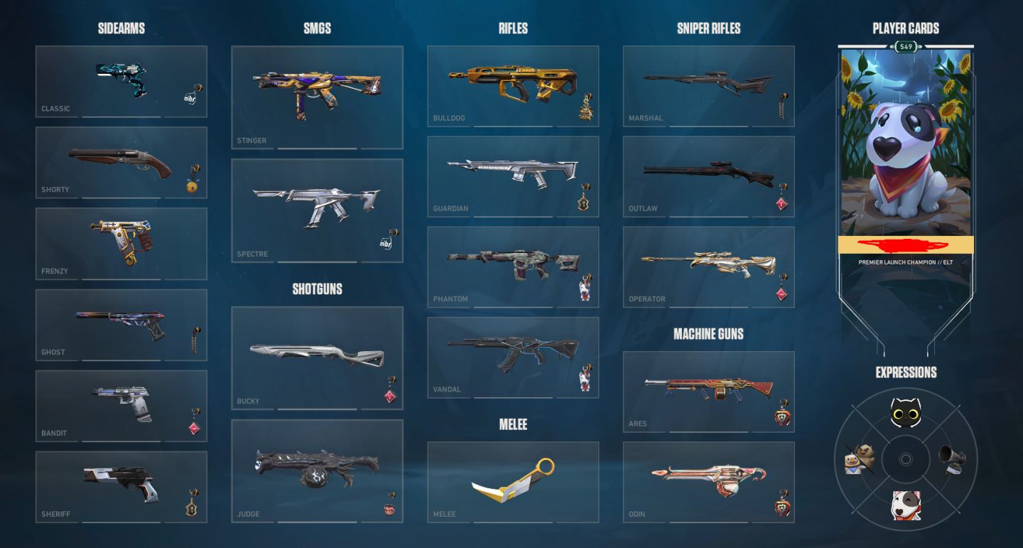 Conta de valorant 10k gastos muitos bundles comprados