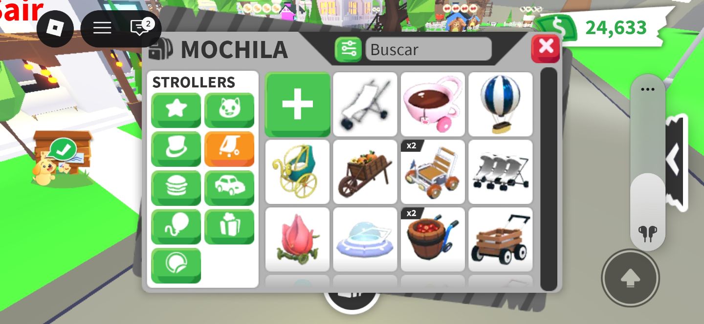 INVENTÁRIO COM PETS VEÍCULOS E ROUPINHAS