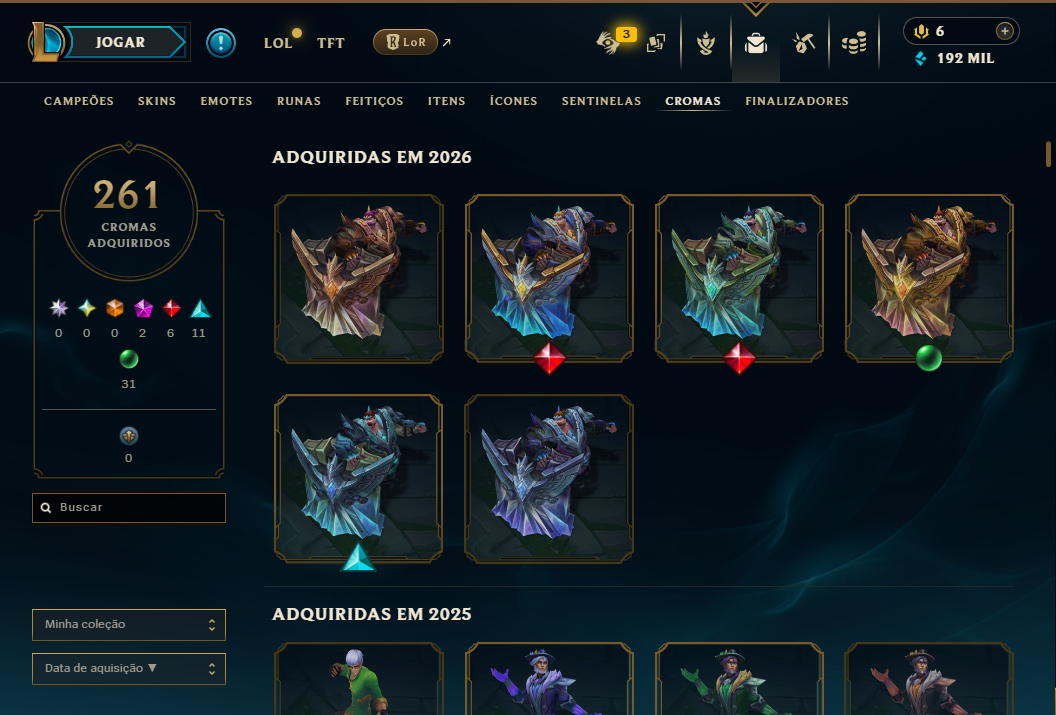Conta LoL Antiga 2012 | 341 Skins | Ícones Raros | Mestre 3x-Diamante2 MMR Mestr