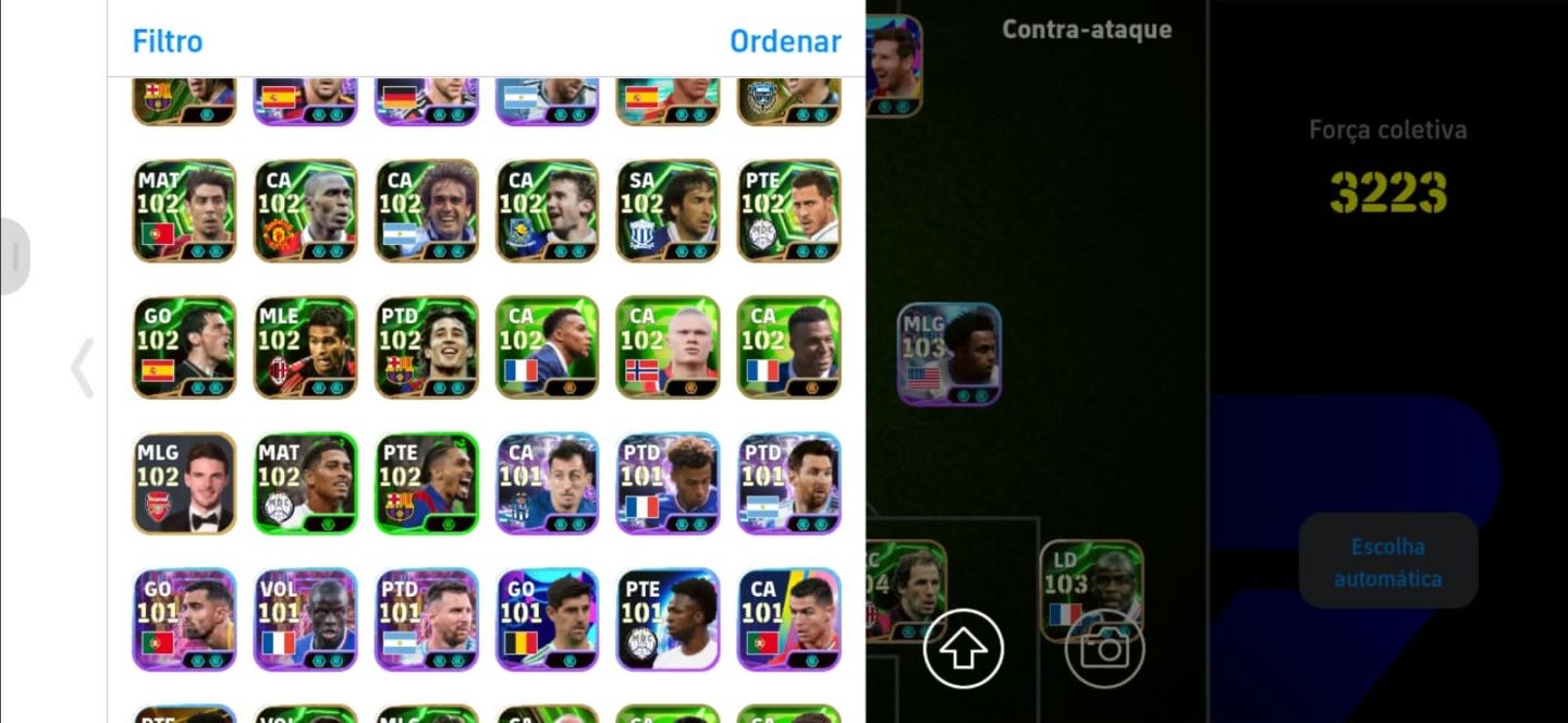 CONTA DE EFOOTBALL MOBILE MUITO BOA PARA COMEÇA