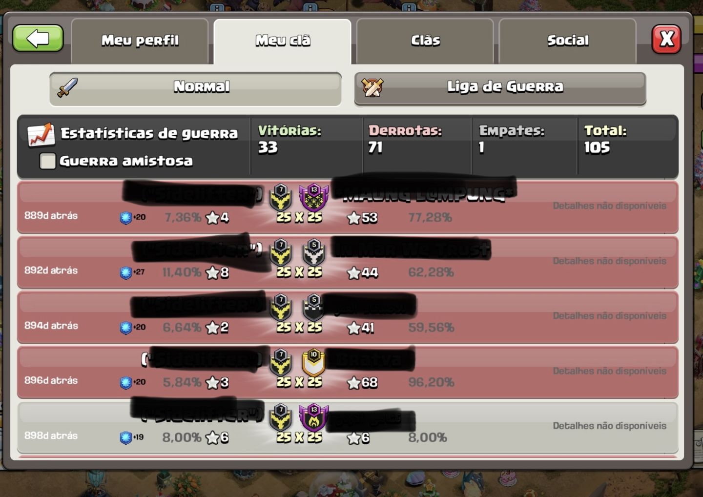Clãs de clash of clans! Nivel 22, 15, 14, 13 e 10