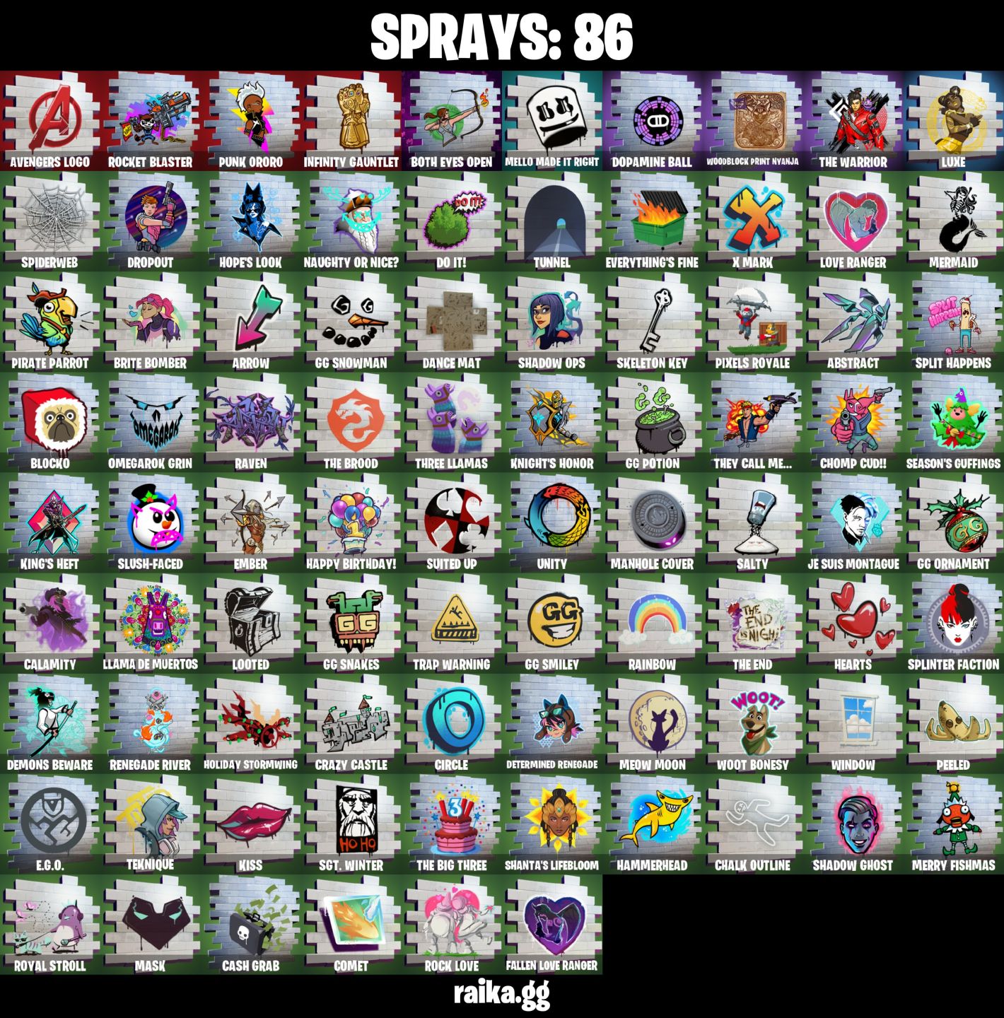 64 Skins - The Reaper, OG STW (Farm vbucks), Omega, Machado doce & Foice