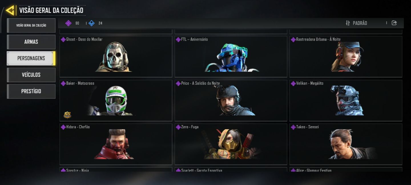 CONTA CALL OF DUTY CODM COM VÁRIOS ITENS E SKIN ROZE E GHOST ANTIGO