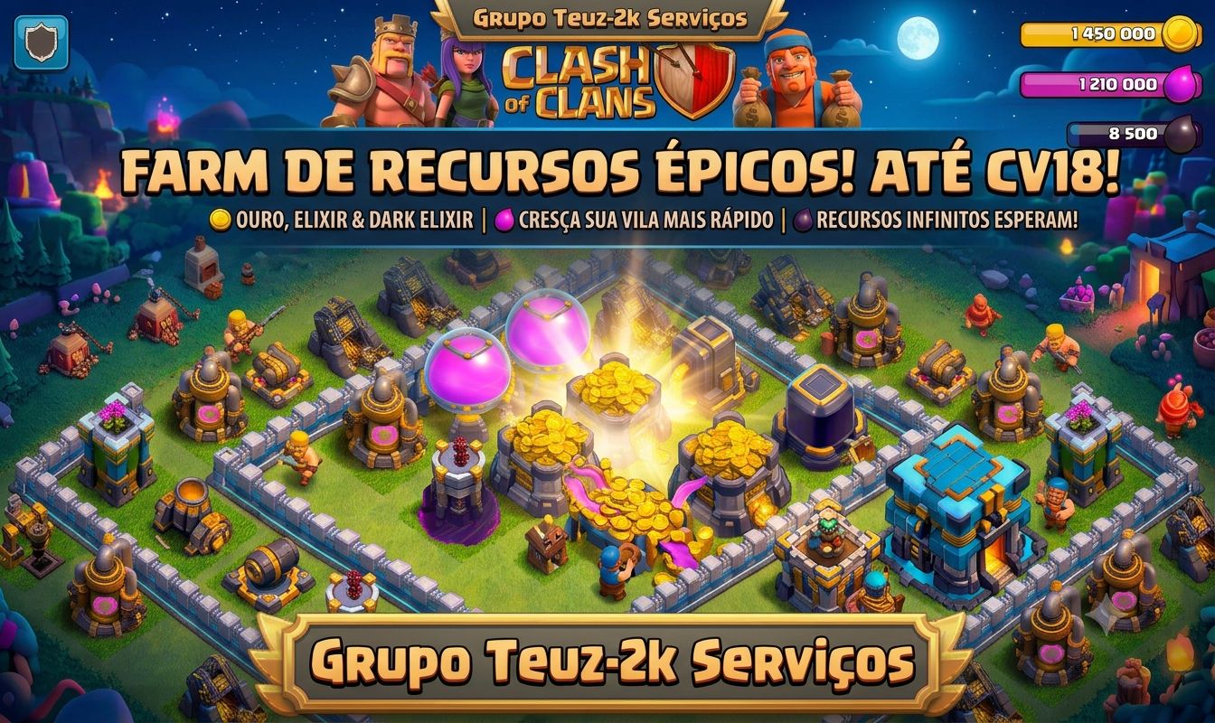 RECURSOOOOOOS ! Garanta Ouro, Elixir e Dark Elixir !!